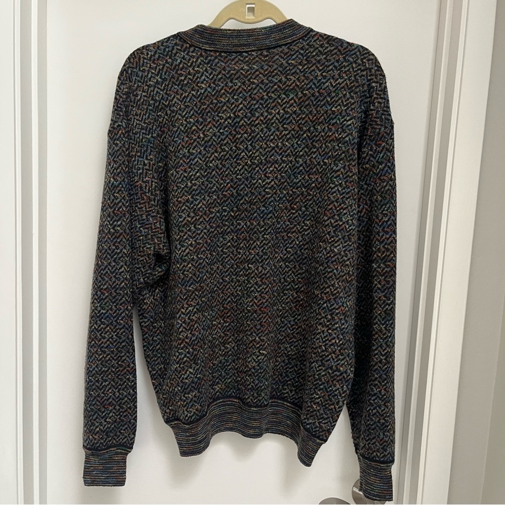 Jhane Barnes Multicolor Crewneck Sweater Sz L - Picture 5 of 8